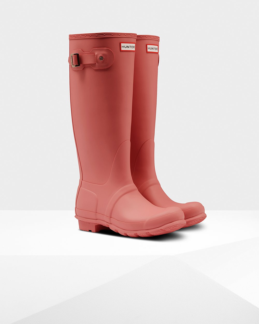 Womens Hunter Boots Outlet - Hunter Tall Rain Boots Pink - Hunter Original